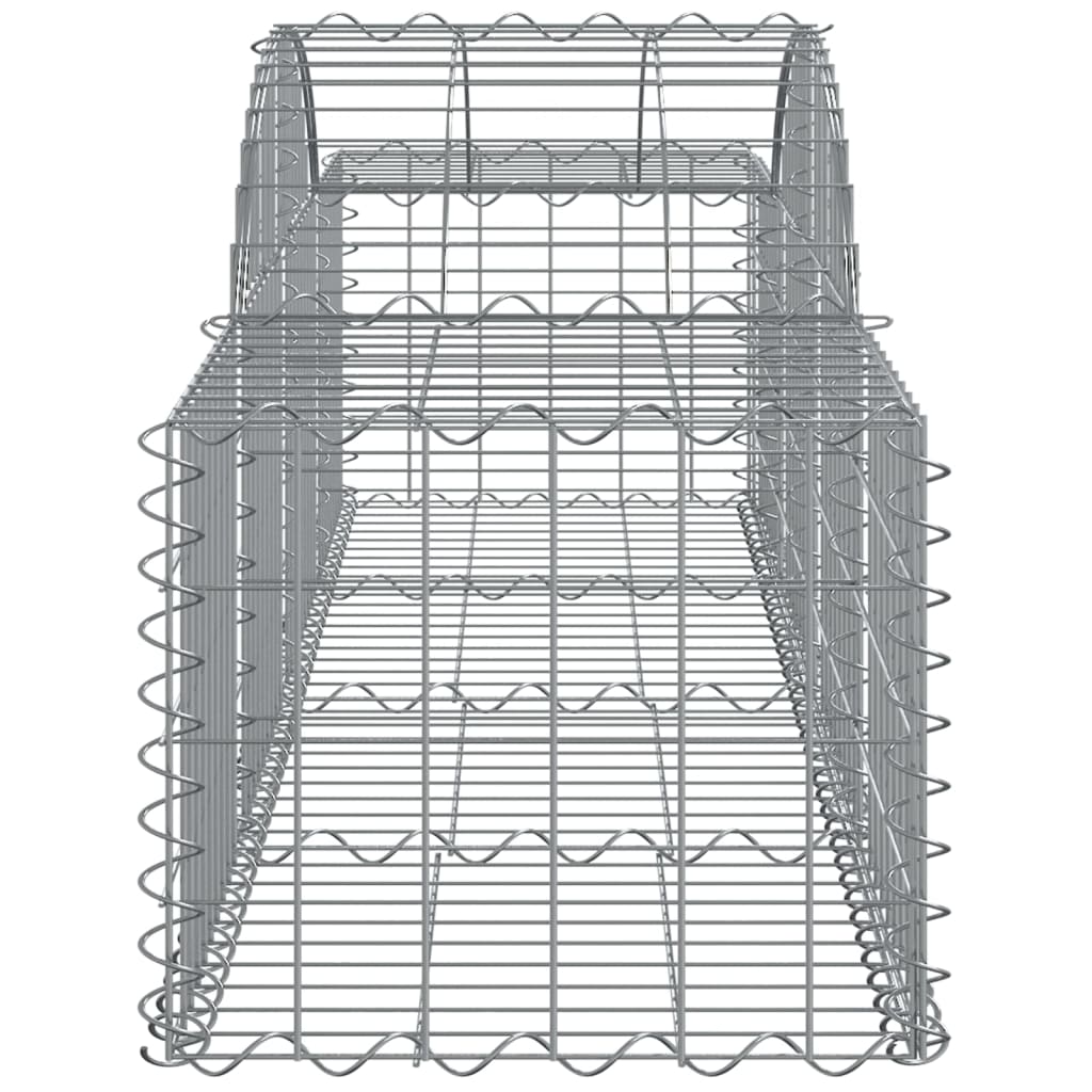 Gabionen mit Hochbogen 15 Stk. 200x50x40/60 cm Verzinktes Eisen - Pazzar.ch