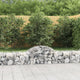 Gabionen mit Hochbogen 15 Stk. 200x50x40/60 cm Verzinktes Eisen