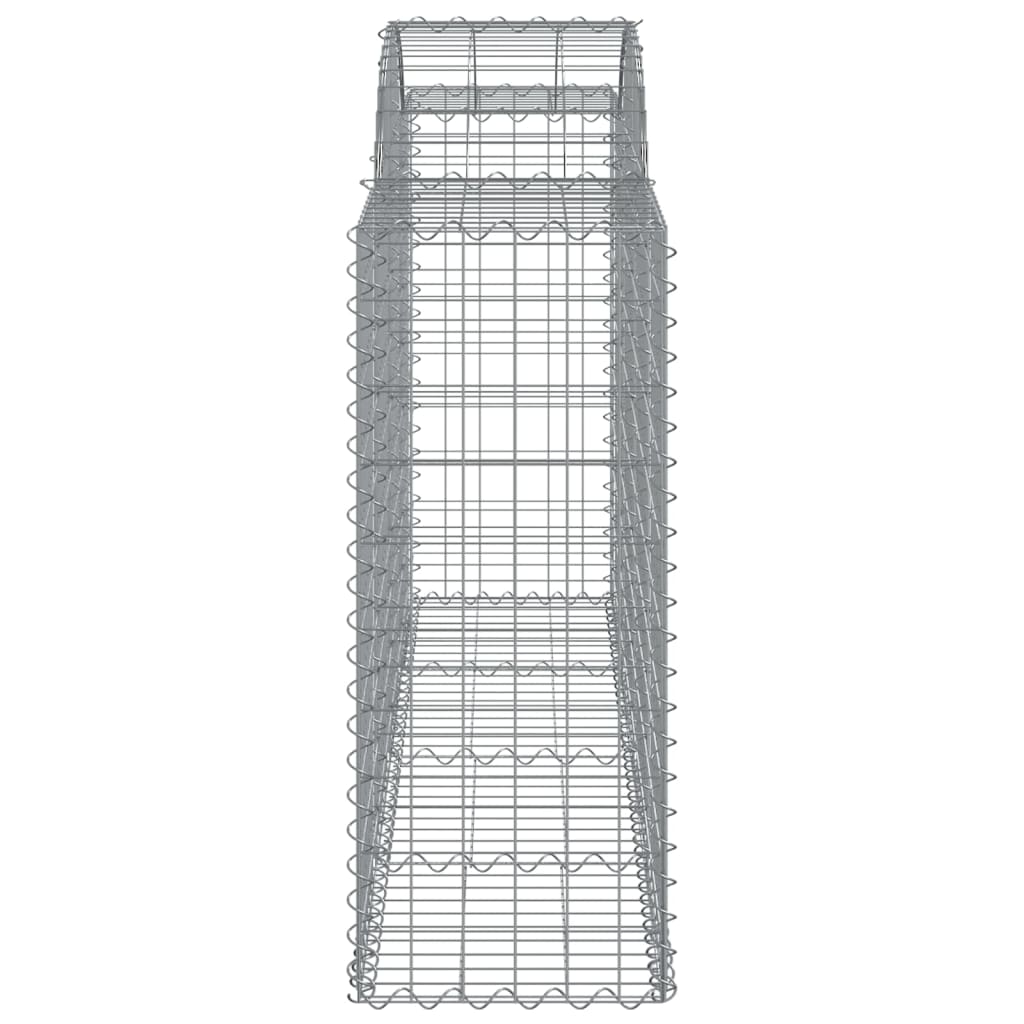 Gabionen mit Hochbogen 12 Stk 200x50x100/120cm Verzinktes Eisen