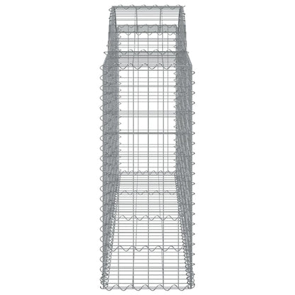 Gabionen mit Hochbogen 12 Stk 200x50x100/120cm Verzinktes Eisen - Pazzar.ch
