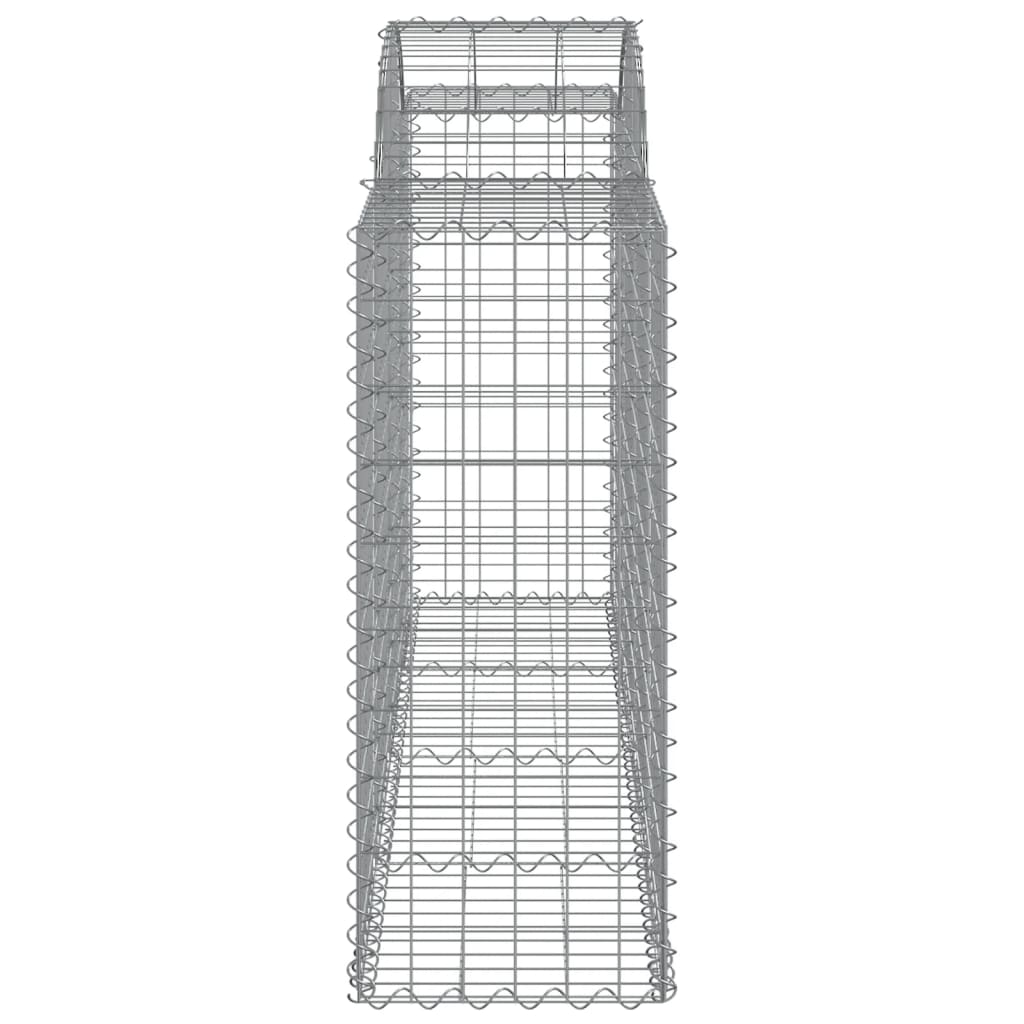Gabionen mit Hochbogen 18 Stk 200x50x100/120cm Verzinktes Eisen