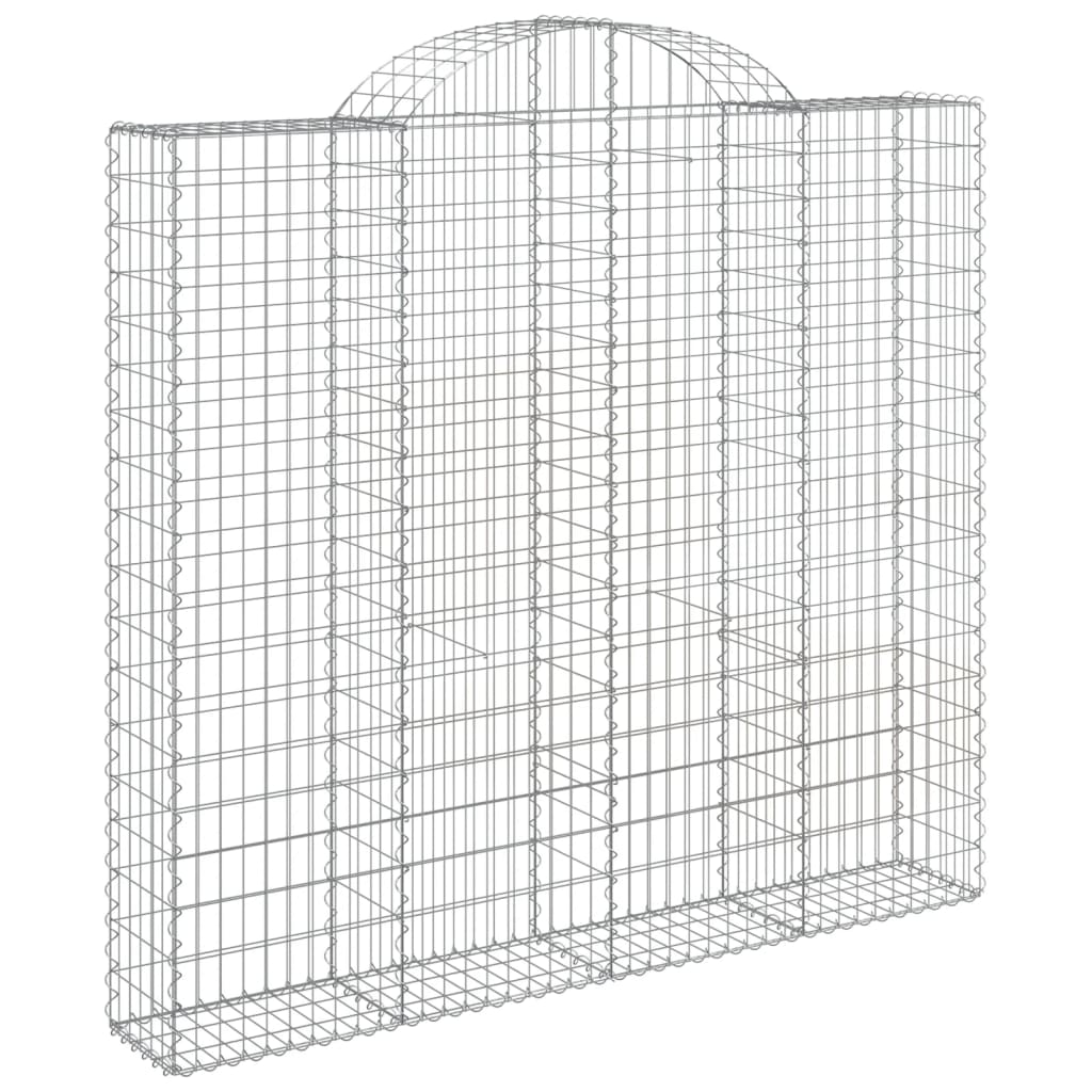 Gabionen mit Hochbogen 3 Stk. 200x50x180/200cm Verzinktes Eisen - Pazzar.ch