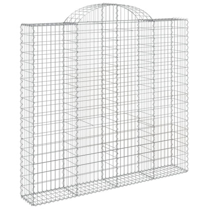 Gabionen mit Hochbogen 3 Stk. 200x50x180/200cm Verzinktes Eisen - Pazzar.ch
