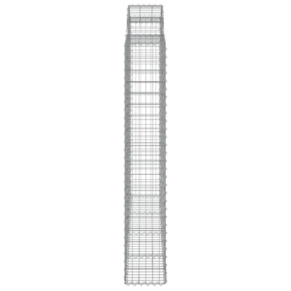 Gabionen mit Hochbogen 3 Stk. 200x50x180/200cm Verzinktes Eisen - Pazzar.ch