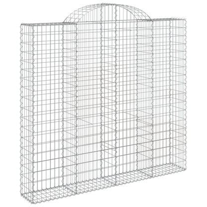 Gabionen mit Hochbogen 4 Stk. 200x50x180/200cm Verzinktes Eisen - Pazzar.ch