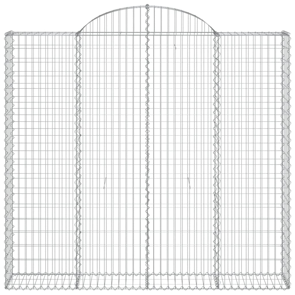 Gabionen mit Hochbogen 4 Stk. 200x50x180/200cm Verzinktes Eisen - Pazzar.ch