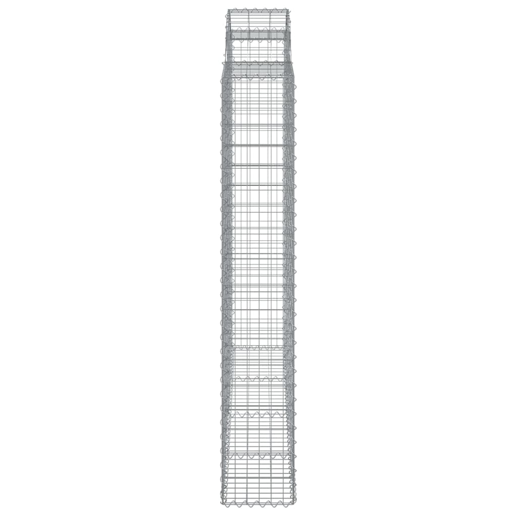 Gabionen mit Hochbogen 4 Stk. 200x50x180/200cm Verzinktes Eisen - Pazzar.ch