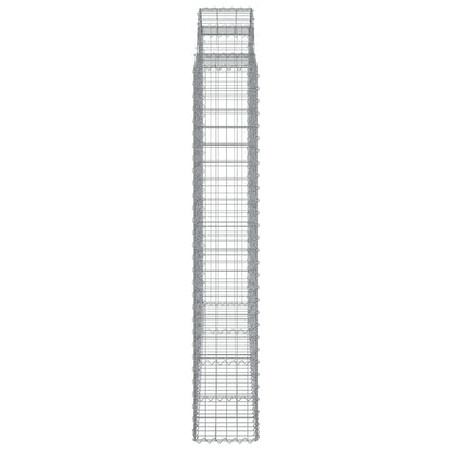 Gabionen mit Hochbogen 4 Stk. 200x50x180/200cm Verzinktes Eisen - Pazzar.ch