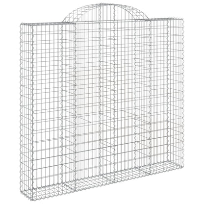 Gabionen mit Hochbogen 6 Stk. 200x50x180/200cm Verzinktes Eisen - Pazzar.ch