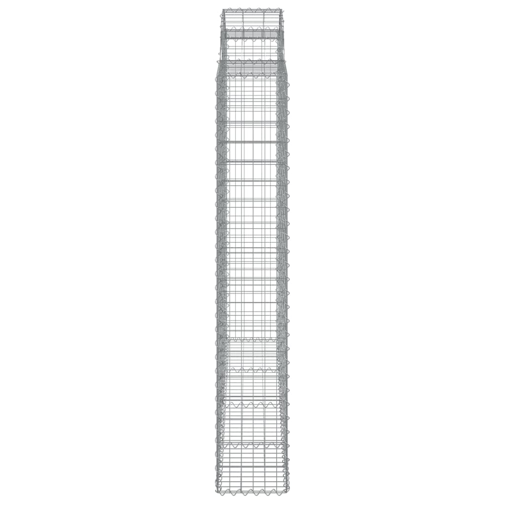 Gabionen mit Hochbogen 6 Stk. 200x50x180/200cm Verzinktes Eisen - Pazzar.ch