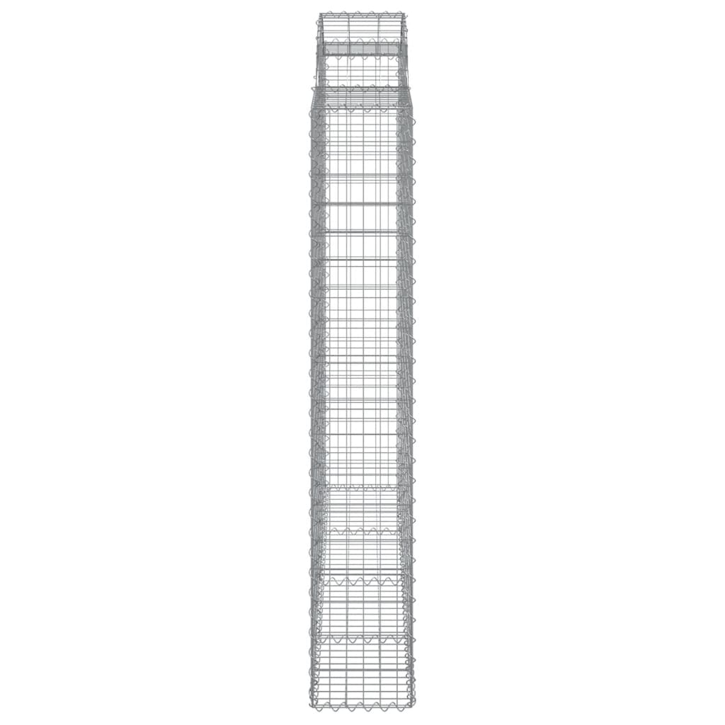 Gabionen mit Hochbogen 7 Stk. 200x50x180/200cm Verzinktes Eisen - Pazzar.ch