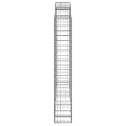 Gabionen mit Hochbogen 7 Stk. 200x50x180/200cm Verzinktes Eisen - Pazzar.ch