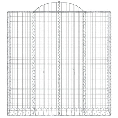 Gabionen mit Hochbogen 8 Stk. 200x50x200/220cm Verzinktes Eisen - Pazzar.ch