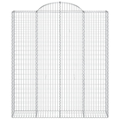 Gabionen mit Hochbogen 3 Stk. 200x50x220/240cm Verzinktes Eisen - Pazzar.ch