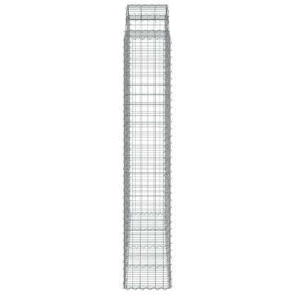 Gabionen mit Hochbogen 3 Stk. 200x50x220/240cm Verzinktes Eisen - Pazzar.ch