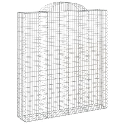 Gabionen mit Hochbogen 4 Stk. 200x50x220/240cm Verzinktes Eisen - Pazzar.ch
