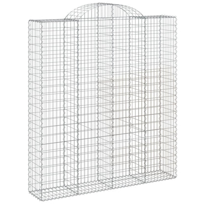 Gabionen mit Hochbogen 6 Stk. 200x50x220/240cm Verzinktes Eisen - Pazzar.ch