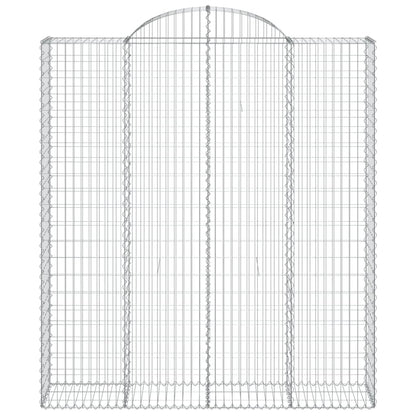 Gabionen mit Hochbogen 6 Stk. 200x50x220/240cm Verzinktes Eisen - Pazzar.ch
