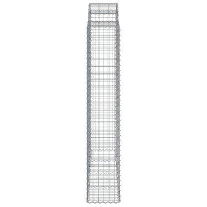 Gabionen mit Hochbogen 6 Stk. 200x50x220/240cm Verzinktes Eisen - Pazzar.ch