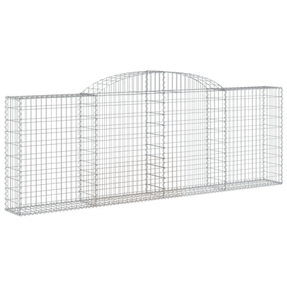 Gabionen mit Hochbogen 15 Stk 300x30x100/120cm Verzinktes Eisen - Pazzar.ch