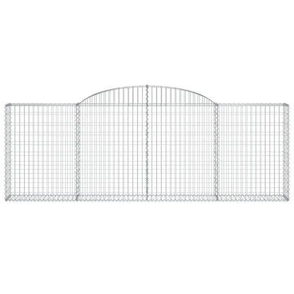 Gabionen mit Hochbogen 17 Stk 300x30x100/120cm Verzinktes Eisen - Pazzar.ch