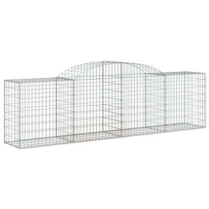 Gabionen mit Hochbogen 11 Stk. 300x50x80/100cm Verzinktes Eisen - Pazzar.ch