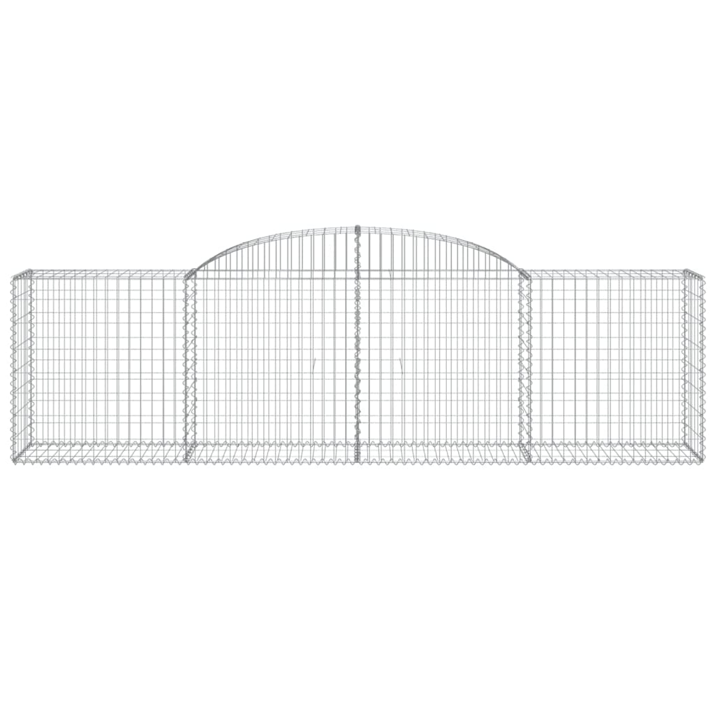 Gabionen mit Hochbogen 11 Stk. 300x50x80/100cm Verzinktes Eisen - Pazzar.ch