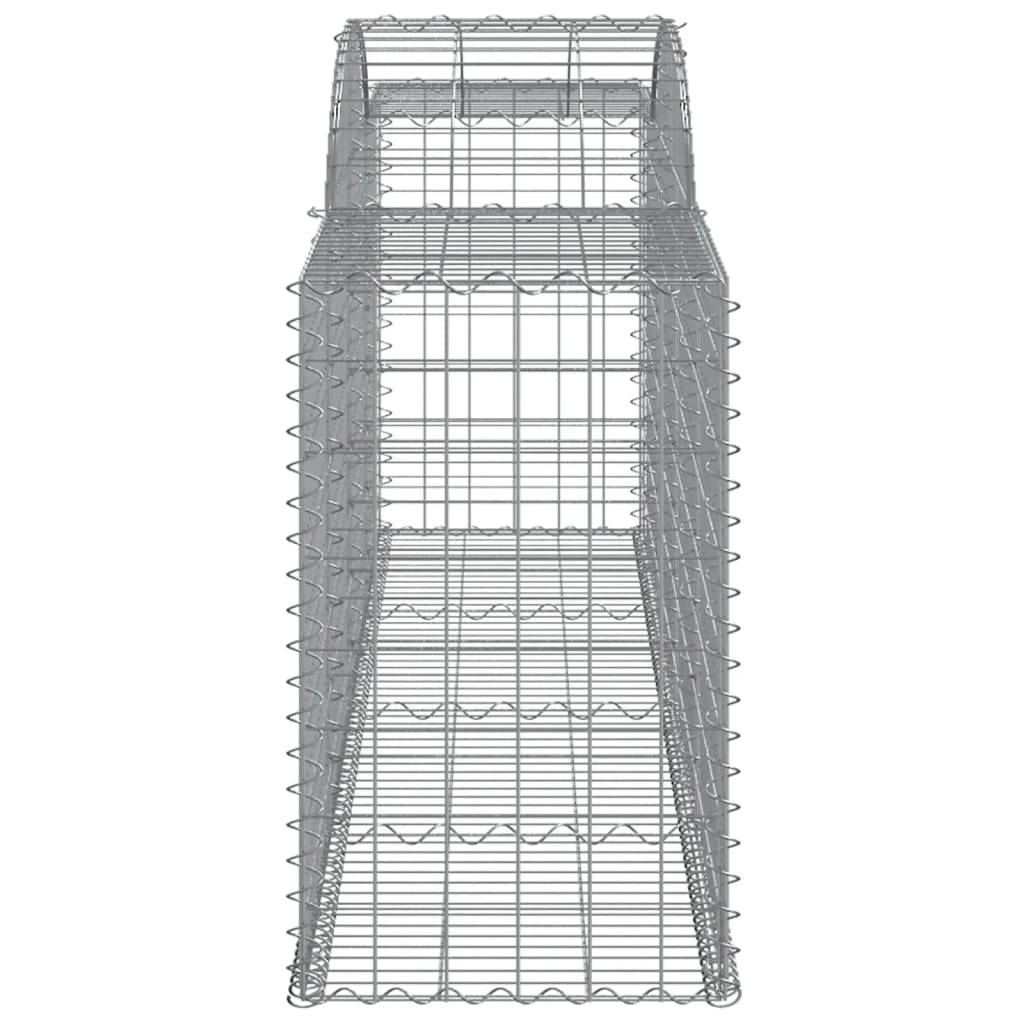 Gabionen mit Hochbogen 11 Stk. 300x50x80/100cm Verzinktes Eisen - Pazzar.ch