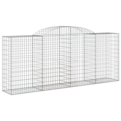 Gabionen mit Hochbogen 2 Stk. 300x50x120/140cm Verzinktes Eisen - Pazzar.ch