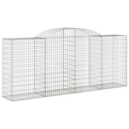 Gabionen mit Hochbogen 17 Stk 300x50x120/140cm Verzinktes Eisen - Pazzar.ch