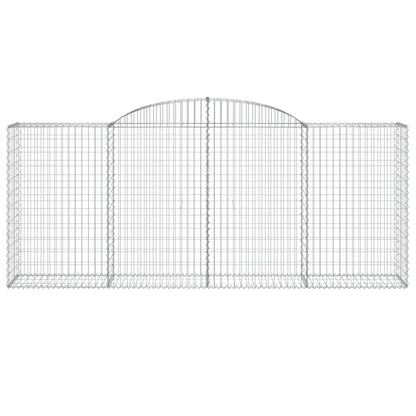 Gabionen mit Hochbogen 17 Stk 300x50x120/140cm Verzinktes Eisen - Pazzar.ch