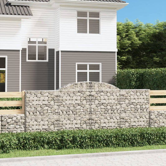 Gabionen mit Hochbogen 20 Stk 300x50x120/140cm Verzinktes Eisen - Pazzar.ch