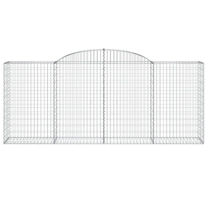 Gabionen mit Hochbogen 30 Stk 300x50x120/140cm Verzinktes Eisen - Pazzar.ch