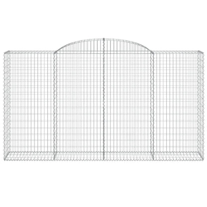 Gabionen mit Hochbogen 2 Stk. 300x50x160/180cm Verzinktes Eisen - Pazzar.ch