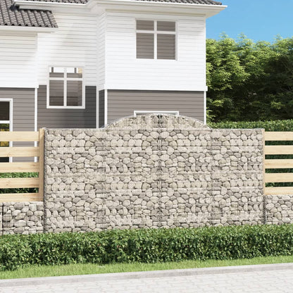 Gabionen mit Hochbogen 3 Stk. 300x50x160/180cm Verzinktes Eisen - Pazzar.ch