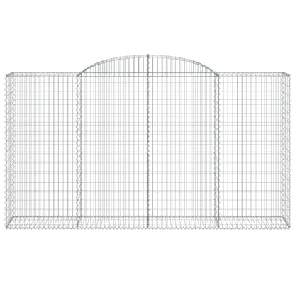 Gabionen mit Hochbogen 6 Stk. 300x50x160/180cm Verzinktes Eisen - Pazzar.ch