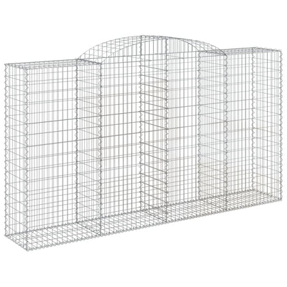 Gabionen mit Hochbogen 7 Stk. 300x50x160/180cm Verzinktes Eisen - Pazzar.ch