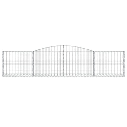 Gabionen mit Hochbogen 3 Stk. 400x30x80/100cm Verzinktes Eisen - Pazzar.ch