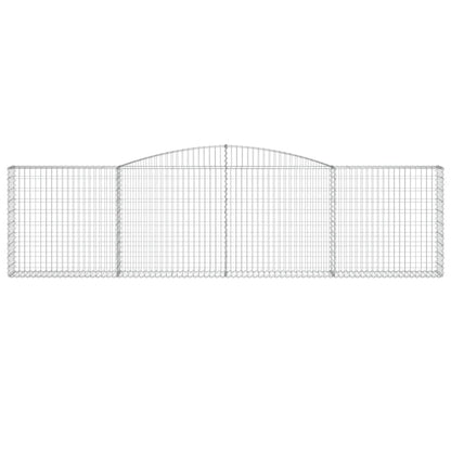 Gabionen mit Hochbogen 7 Stk. 400x30x100/120cm Verzinktes Eisen - Pazzar.ch