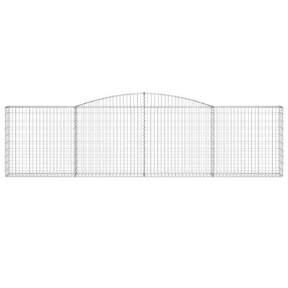 Gabionen mit Hochbogen 8 Stk. 400x30x100/120cm Verzinktes Eisen - Pazzar.ch