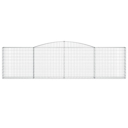 Gabionen mit Hochbogen 10Stk. 400x30x100/120cm Verzinktes Eisen - Pazzar.ch