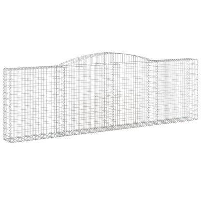 Gabionen mit Hochbogen 2 Stk. 400x30x120/140cm Verzinktes Eisen - Pazzar.ch