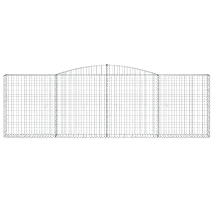 Gabionen mit Hochbogen 3 Stk. 400x30x120/140cm Verzinktes Eisen - Pazzar.ch
