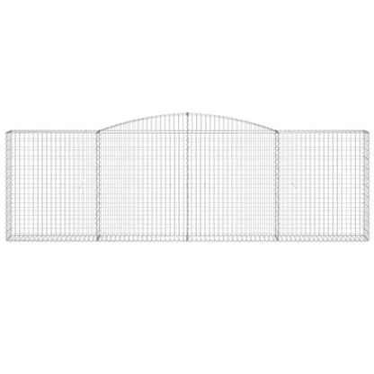 Gabionen mit Hochbogen 4 Stk. 400x30x120/140cm Verzinktes Eisen - Pazzar.ch