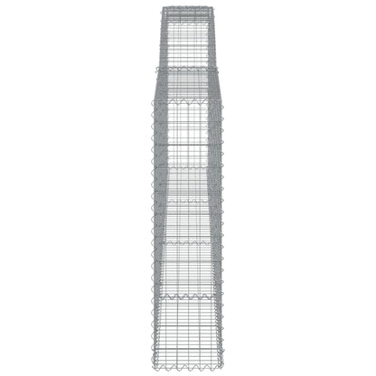Gabionen mit Hochbogen 5 Stk. 400x30x120/140cm Verzinktes Eisen - Pazzar.ch