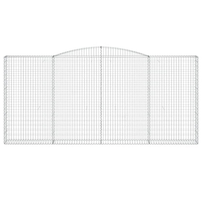 Gabionen mit Hochbogen 2 Stk. 400x30x180/200cm Verzinktes Eisen - Pazzar.ch