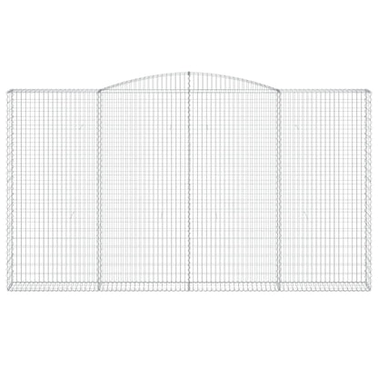 Gabionen mit Hochbogen 2 Stk. 400x30x220/240cm Verzinktes Eisen - Pazzar.ch