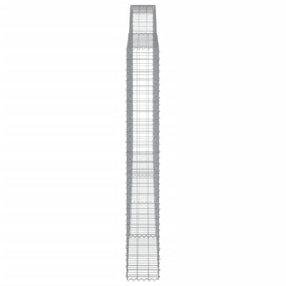 Gabionen mit Hochbogen 2 Stk. 400x30x220/240cm Verzinktes Eisen - Pazzar.ch