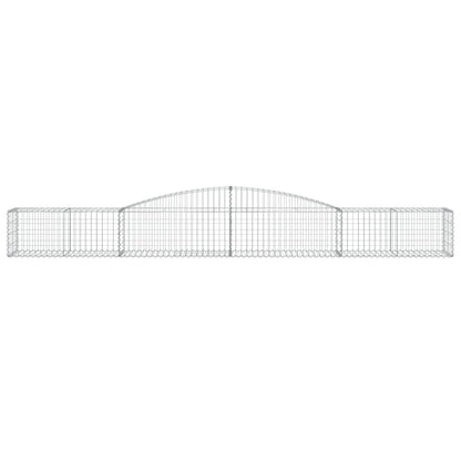 Gabionen mit Hochbogen 2 Stk. 400x50x40/60cm Verzinktes Eisen - Pazzar.ch
