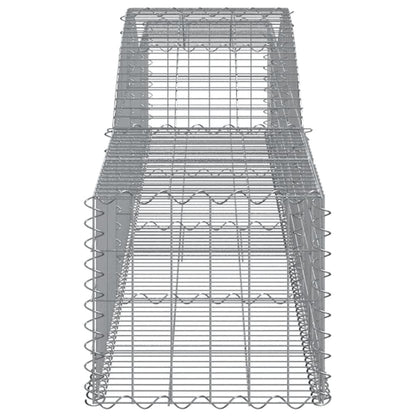 Gabionen mit Hochbogen 2 Stk. 400x50x40/60cm Verzinktes Eisen - Pazzar.ch